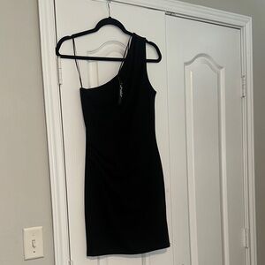 Black One-Shoulder Dress